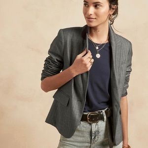 Banana Republic Washable Herringbone Blazer